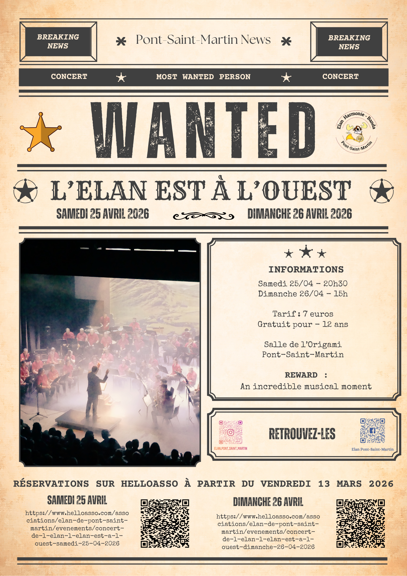 Affiche concert 2026